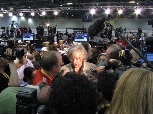 Bob Geldof at the London Summit margins