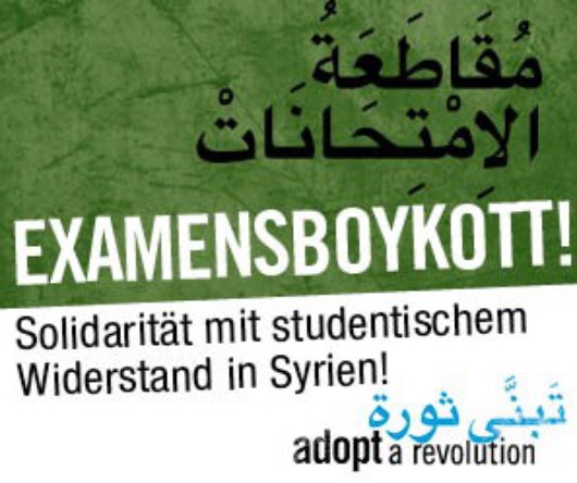 'Solidarity with the student resistance in Syria!'