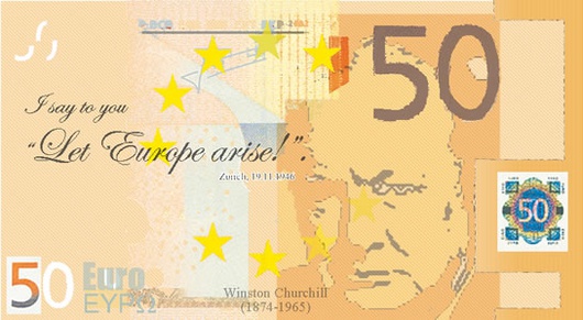 churchill euro note