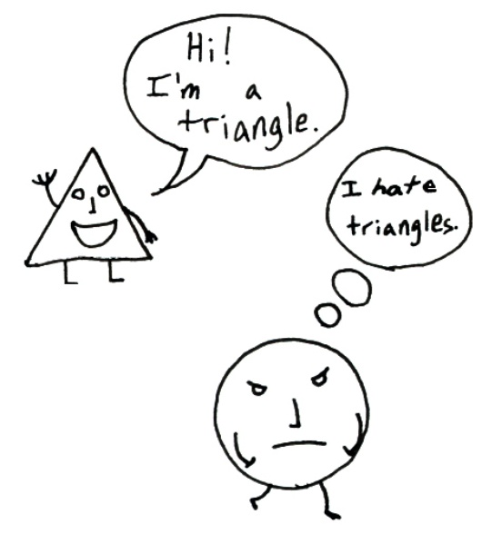 - Nienawidzę trójkątów