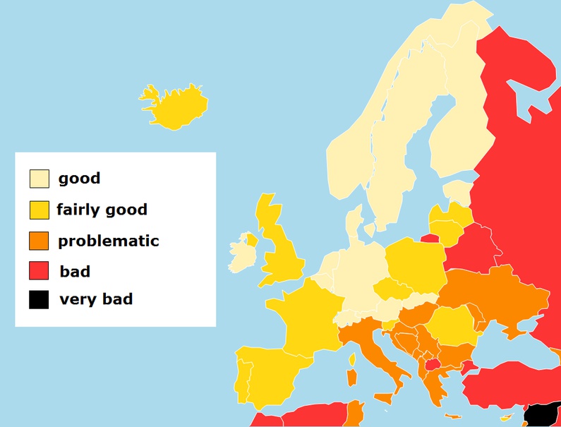 freedom of press map