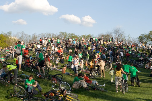 Critical mass du 20 avril 2008 à Budapest