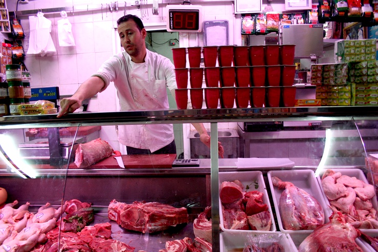 Une des boucheries marocaine qui vend de la viande "hallal"