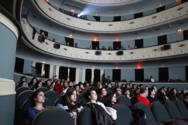 Durante una de las proyecciones del festival.