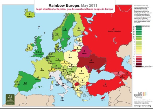 map homosexual rights in europe rainbow