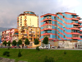 Rubim Bego sees space for urban art on Tirana's still-grey walls