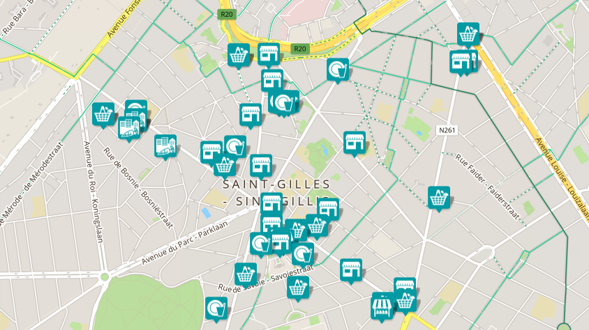 Carte « Zéro-déchet » de Saint-Gilles