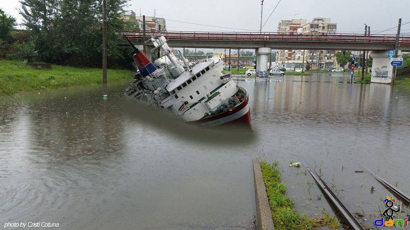 Image for Making fun of city flooding in Romania