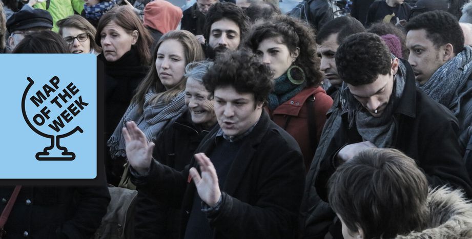 Image for Mapa tygodnia: #NuitDebout - powtórka z Oburzonych?