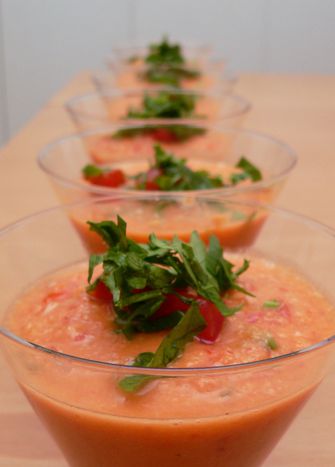 Image for Women on the verge of a tasty gazpacho