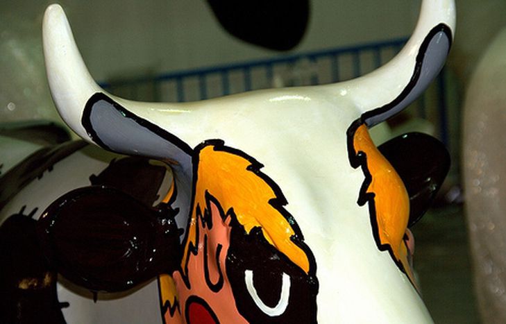 Image for Madrid's 'Cow Parade', European style
