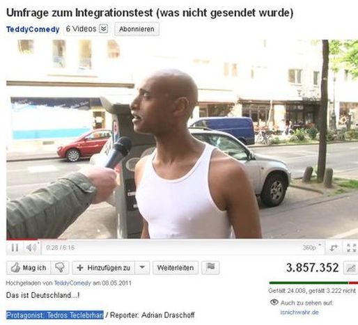 Image for Street integration test: German Youtube hit Tedros Teclebrhan
