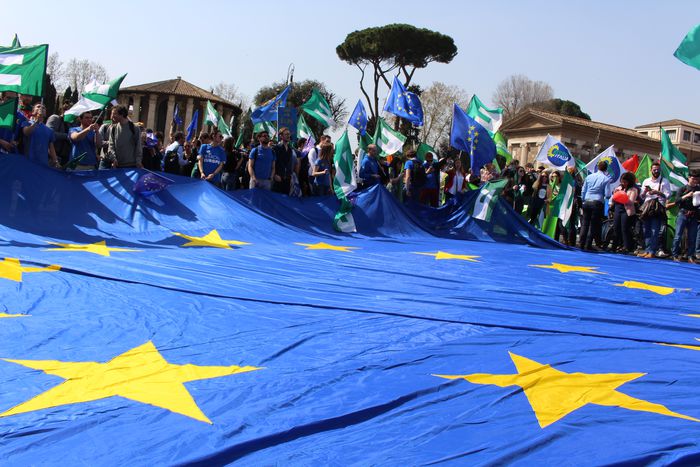 Image for The colorful march for Europe.