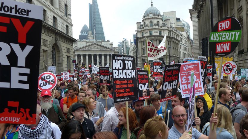 Image for The British anti-Austerity movement goes on 